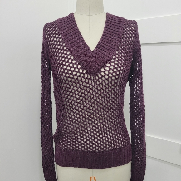 Express Sweaters - Express Women's Open Knit Sweater V-neck Size M